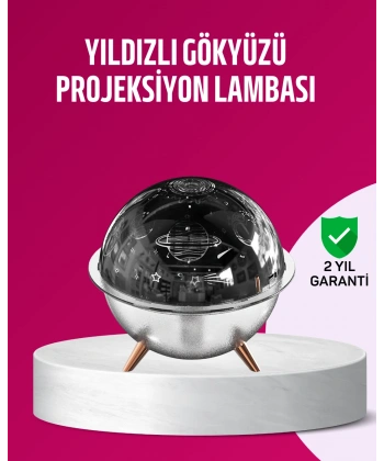 Uzay Temalı Projeksiyonlu Nemlendirici USB Güçlü Gece Lambası
