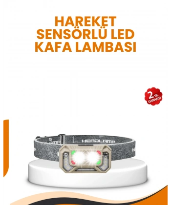 Uzun Menzilli Sensörlü LED Kafa Lambası Kamp ve Yürüyüş