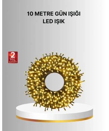 Uzun Ömürlü LED Teknolojili 10 Metre Şık Işıklı Süsleme Seti