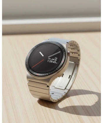 Uzun Pil Ömürlü AMOLED Akıllı Saat Torch Işıklı