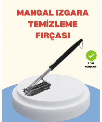 Uzun Saplı Izgara Temizleme Fırçası Çelik Telli