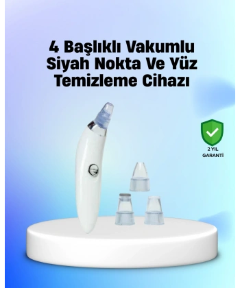 Vakum Teknolojili Siyah Nokta Temizleyici Cihaz – 4 Farklı Başlık ve Derinlemesine Gözenek Temizliği