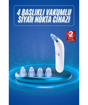 Vakumlu Siyah Nokta Ve Yüz Temizleme Cihazı 4 Başlıklı