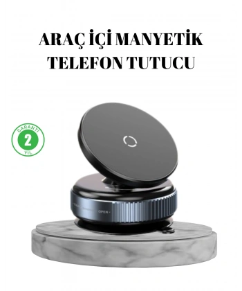 Vakumlu Vantuzlu Mıknatıslı Telefon Tutucu 360 Derece Döner
