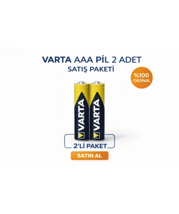 Varta AAA İnce Kalem Pil 1.5V Super Heavy Duty R03 Çinko Karbon 2li 1 Paket