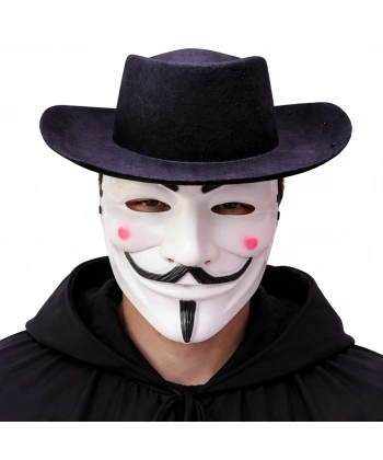 Vendetta Maske ve Şapka Seti – Anonim Stil Parti Maskesi