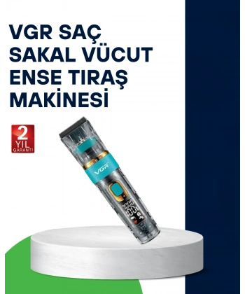 VGR V-695 Profesyonel Saç ve Sakal Kesme Makinesi Şarjlı ve Kablolu Kullanım