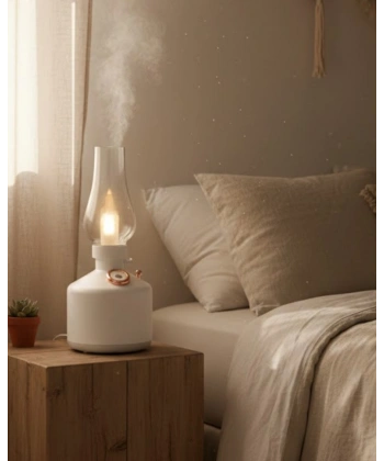 Vintage Dekoratif Gaz Lambası Görünümlü Aromaterapi Difüzör 1200 mAh USB Şarjlı