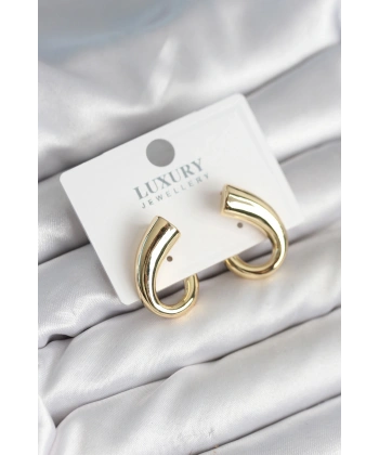 Vintage Model Gold Renk Kadın Küpe