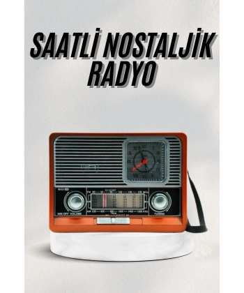 Vintage Nostaljik Radyo AUX USB SD Kart Girişli Şarjlı Bluetooth Bağlantılı