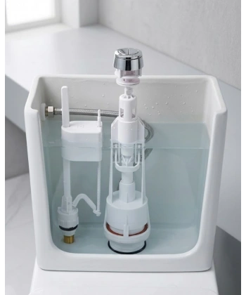 Vitrifiye Rezervuar İç Takımı Basmalı Mekanizma Alt Girişli Sessiz Dolum Sistemi