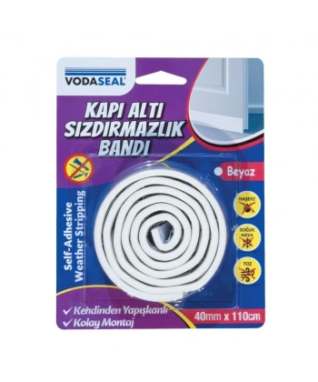 Vodaseal Kapı Altı Sızdırmazlık Bandı 40 mm 110 cm Beyaz