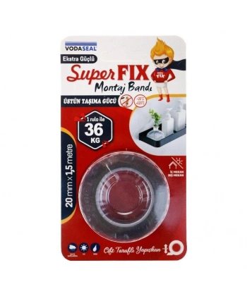 Vodaseal Superfix Çift Taraflı Montaj Bandı 20 mm x 1,5 Metre