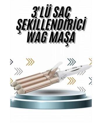 Wag Maşa Profesyonel Saç Şekillendirici İyon Özellikli Isı Kademeli