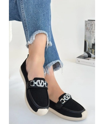 Wata Siyah Triko Babet Ayakkabı