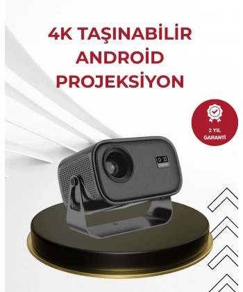WiFi 6 ve Bluetooth 5 Bağlantılı Taşınabilir Projeksiyon Makinesi