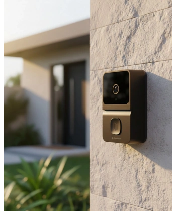 WiFi Akıllı Kapı Zili 85 Derece Geniş Açı Android iOS Uyumlu