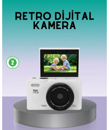 WiFi Bağlantılı 5K Ultra HD Dijital Kamera 75MP Otofokus