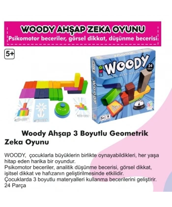 Woody Ahşap 3 Boyutlu Geometrik Zeka Oyunu