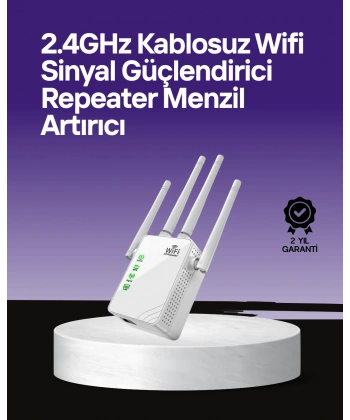WPS Destekli 2.4GHz + 5GHz WiFi Sinyal Güçlendirici