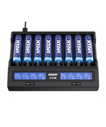 Xtar VC8 Sekizli Li-ion / NI-CD / NI-MH Pil Şarj Cihazı