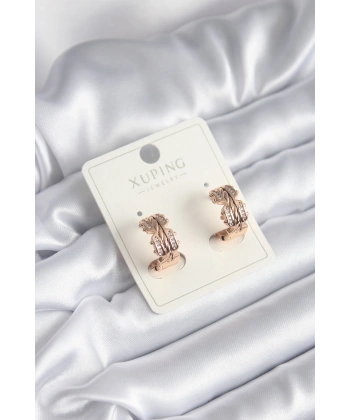 Xuping Model Zirkon Taşlı Halka Kadın Küpe