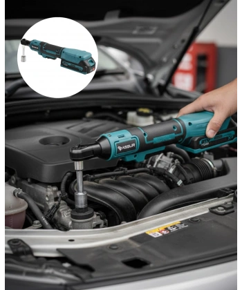 Yandan Sıkma Somun İçin Akülü Cırcır Anahtar Dar Alan Uyumlu