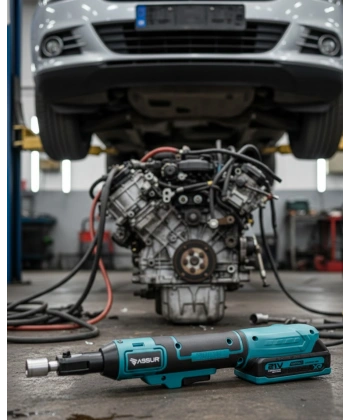 Yandan Sıkma Somun Uyumlu Akülü Cırcır Kolu 21V Güçlü Tork