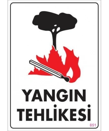 Yangın Tehlikesi Uyarı Levhası 25x35 KOD:851