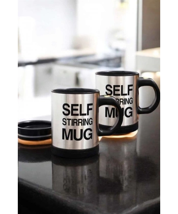 Yazılı Mug Kupa Karıştırıcı Özelliği Ve Paslanmaz Çelik