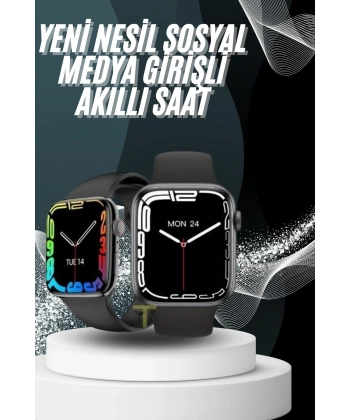 Yeni Model Akıllı Saat Dokunmatik Ekran Unisex Amoled Ekran 44 mm