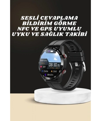 Yeni Model Akıllı Saat GPS Uyumlu Uyku ve Sağlık Takibi Sesli Görüşme