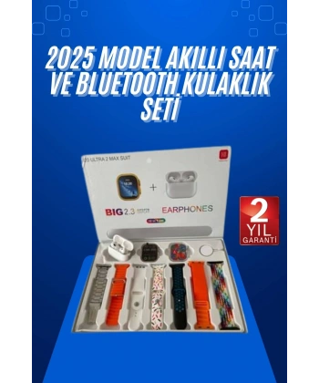 Yeni Nesil 7 Kordonlu Arama Bildirim Özellikli Kulaklık Hediyeli Akıllı Saat