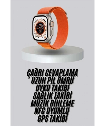 Yeni Nesil Akıllı Saat Uyku ve Sağlık Takibi Titeşimli Sesli Arama Mesaj ve Bildirim Görme