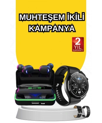 Yeni Nesil Akıllı Saat Ve Bluetooth Kulaklık Titreşim Bildirimleri Uyku Takibi