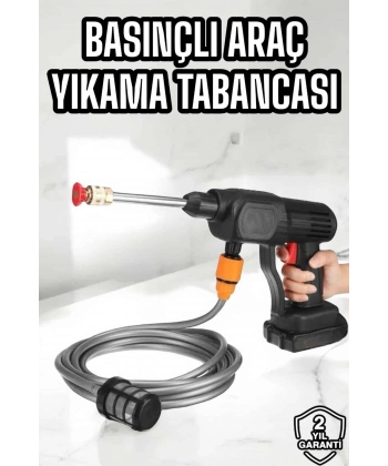 Yeni Nesil Araç Yıkama Şarjlı Tabancası Basınçlı Su Hazneli