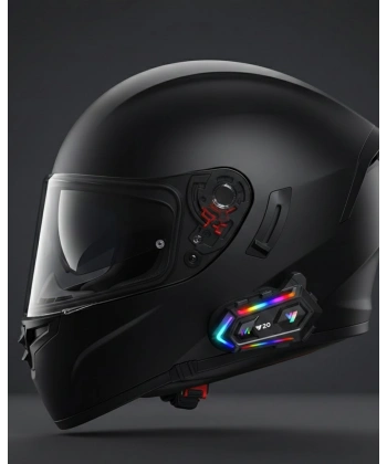 Yeni Nesil Bluetooth 5.3 Motosiklet Intercom RGB Işıklı 1000m Mesafeli