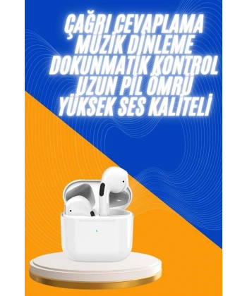 Yeni Nesil Bluetooth Kulaklık Beyaz Çağrı Cevaplayabilen Kablosuz