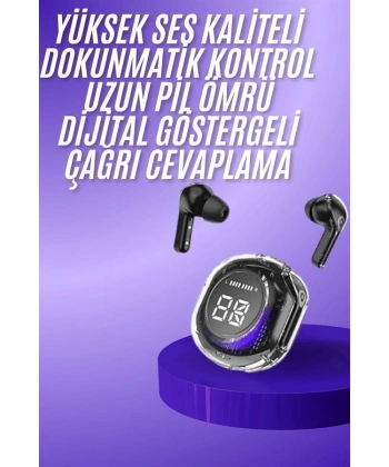 Yeni Nesil Bluetooth Kulaklık Dijital Göstergeli  Dokunmatik 5.3 Kablosuz