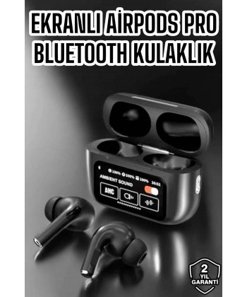 Yeni Nesil Bluetooth Kulaklık Ekranlı Yüksek Ses Kaliteli Uzun Şarj Süreli