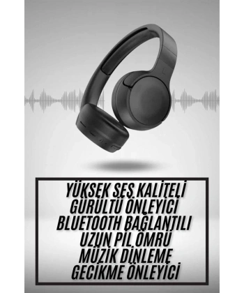 Yeni Nesil Kulak Üstü Bluetooth Kulaklık Type-C Girişli Yüksek Ses Kaliteli