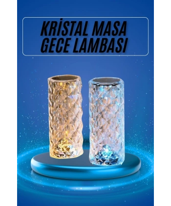 Yeni Nesil Modern Kristal Masa ve Gece Lambası Dokunmatik Renk Değiştirebilen
