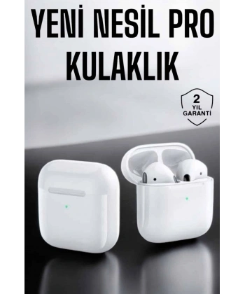 Yeni Nesil Pro Bluetooth Kulaklık Uzun Pil Ömrü Beyaz