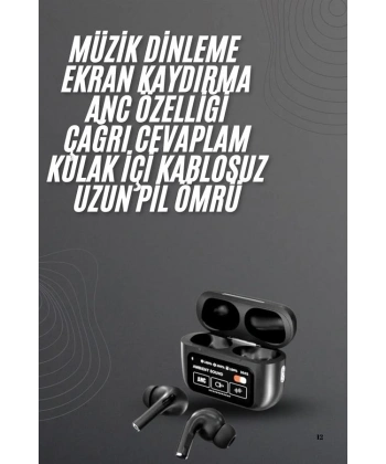 Yeni Nesil Pro Ekranlı Bluetooth Kulaklık 5.0 Bluetooth