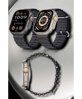 Yeni Nesil Ultra Akıllı Saat Titreşimli, Uyku & Sağlık Takibi, Çift Kordon