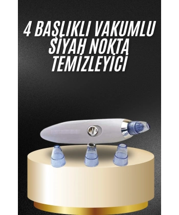 Yeni Nesil Vakumlu Pilli Siyah Nokta ve Yüz Temizleme Cihazı 4 Başlıklı