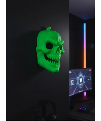 Yeşil Korku Temalı Maske Cadılar Bayramı Dekor