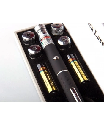 Yeşil Lazer Pointer 50 mW 15 Km Etkili (5 Başlıklı)