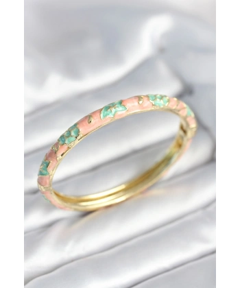 Yeşil Renk Detaylı Mineli Kelepçe