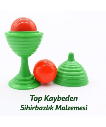 Yeşil Renk Sihirli Kupa Top Kaybetme Oyunu 7 cm